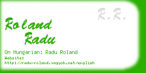roland radu business card